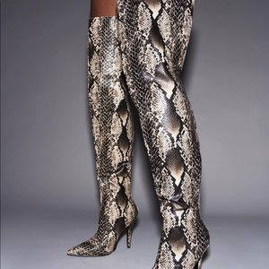 Sexy vein thigh high boots